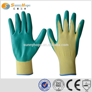 Sunnyhope 13auage nylon nitrilo revestido guante de trabajo fábrica